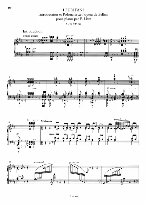 First page of Introduction et Polonaise de l'opéra I puritani