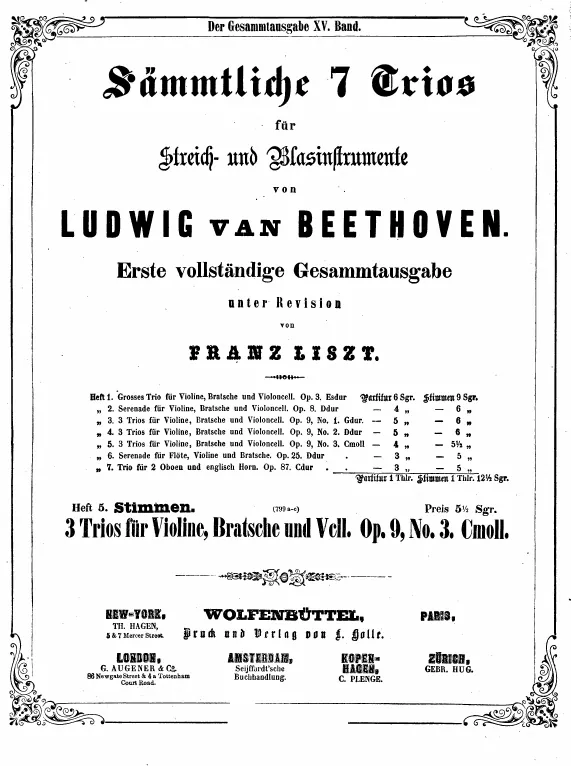 First page of String Trio in C minor