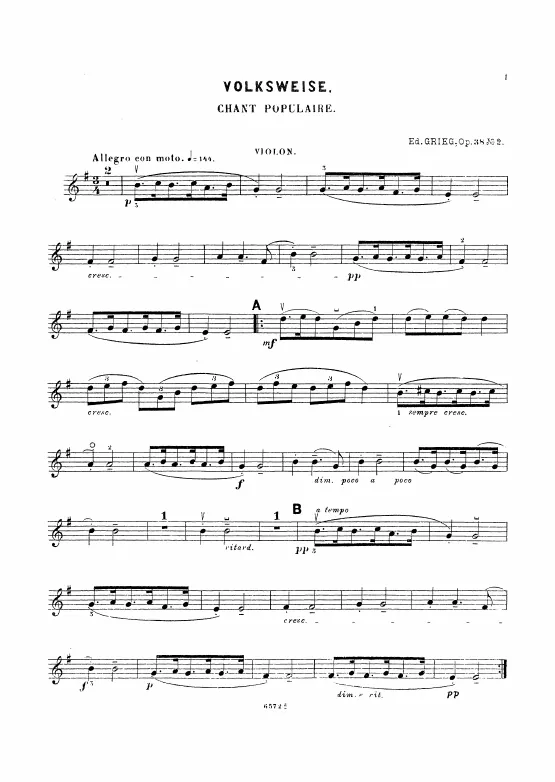 First page of Lyric Pieces