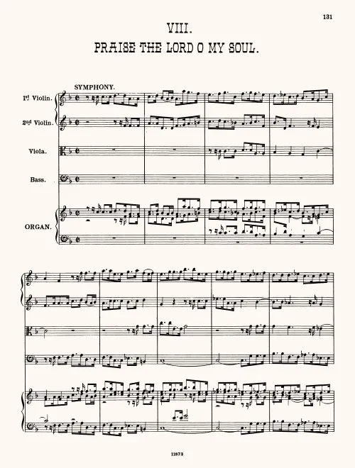 First page of Praise the Lord, O My Soul