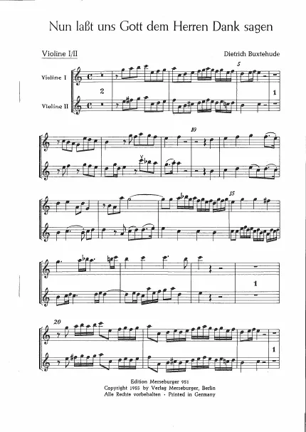 First page of Nun lasst uns Gott dem Herren Dank sagen