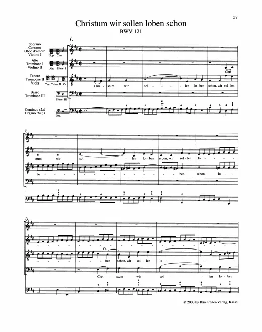 First page of Christum wir sollen loben schon