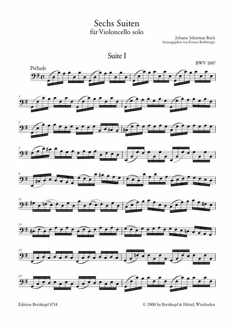 First page of Cello Suite No.1