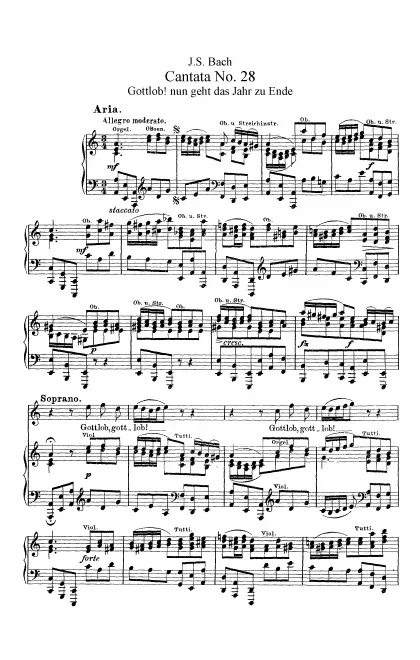 First page of Gottlob! nun geht das Jahr zu Ende