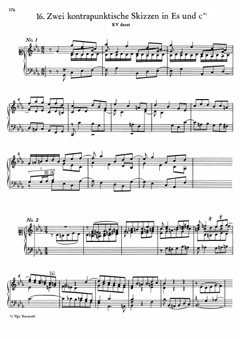 First page of 2 Kontrapunktische Skizzen, K.deest