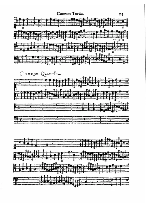 First page of Canzon sopra Sesto tono