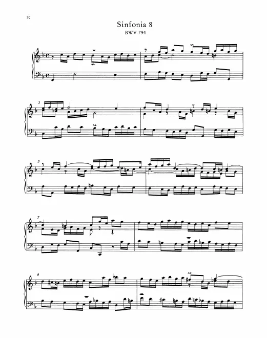 First page of Sinfonia in F major