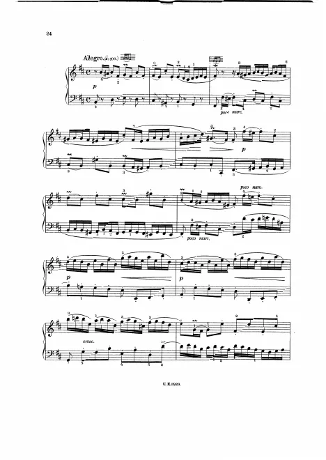 First page of Invention in B minor
