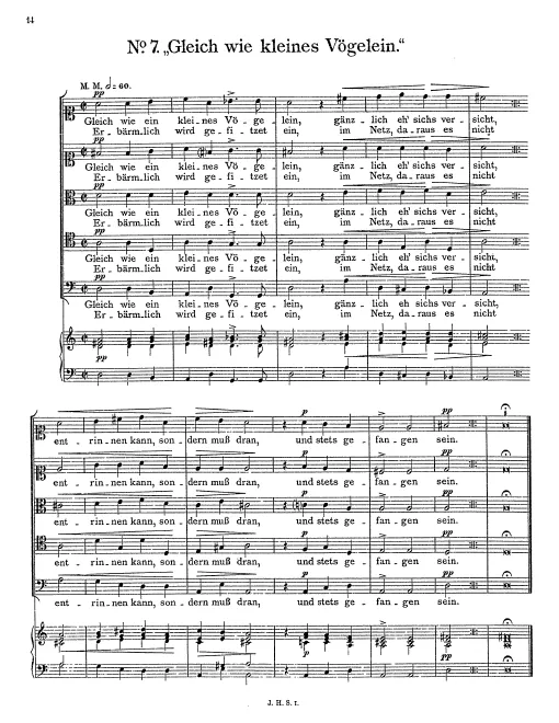 First page of Gleich wie kleines Vögelein