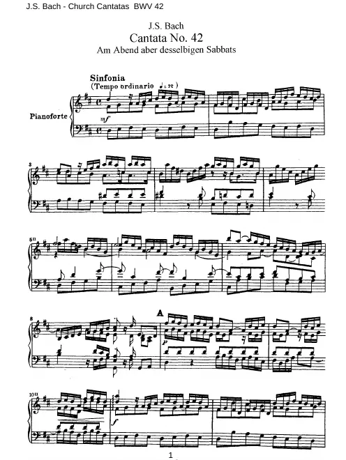 First page of Am Abend aber desselbigen Sabbatas