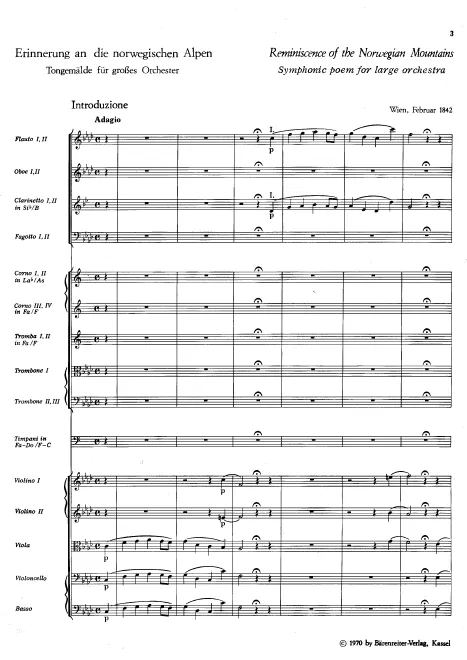 First page of Reminiscence of the Norwegian Mountains