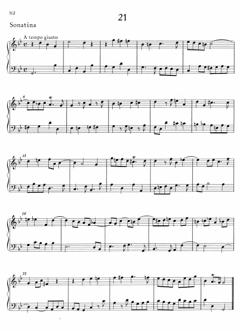 First page of Sonatina in G minor