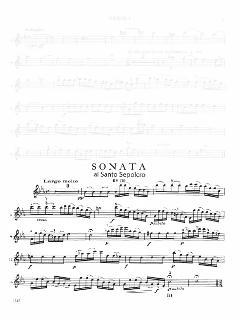First page of Sonata in E-flat major