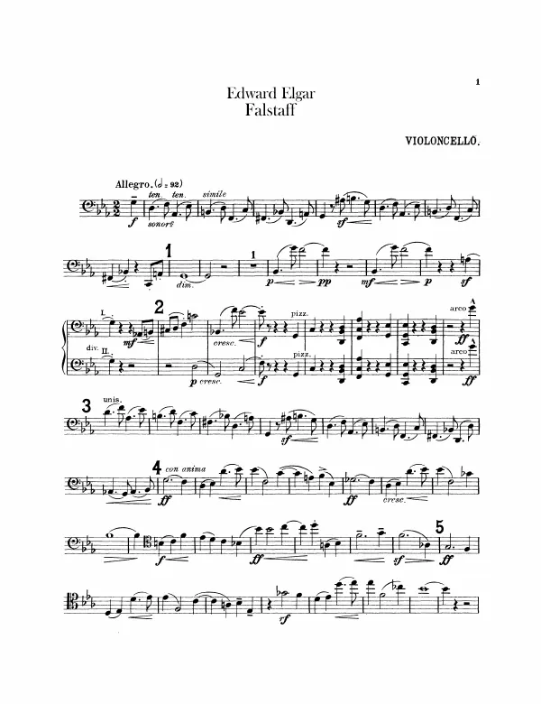 First page of Falstaff