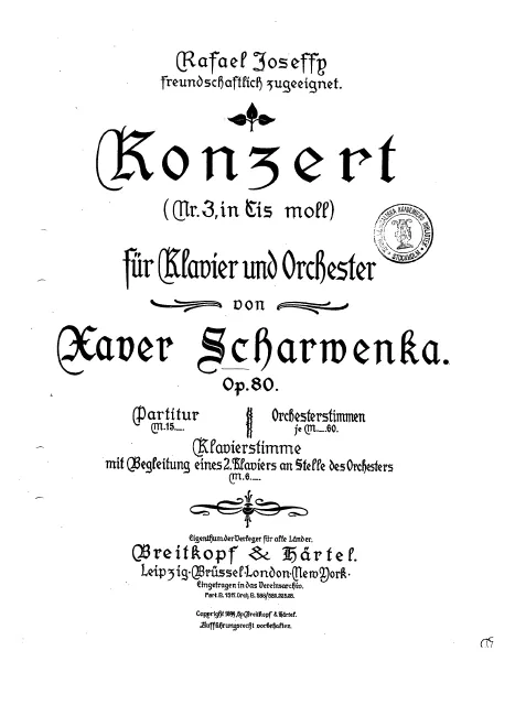First page of Piano Concerto No.3