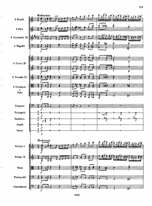 First page of Polonaise for Orchestra