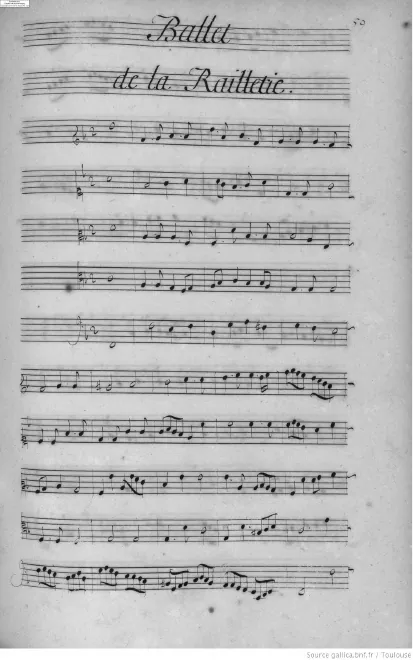 First page of Ballet de la raillerie
