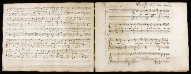 First page of Su bel seggio di fiori