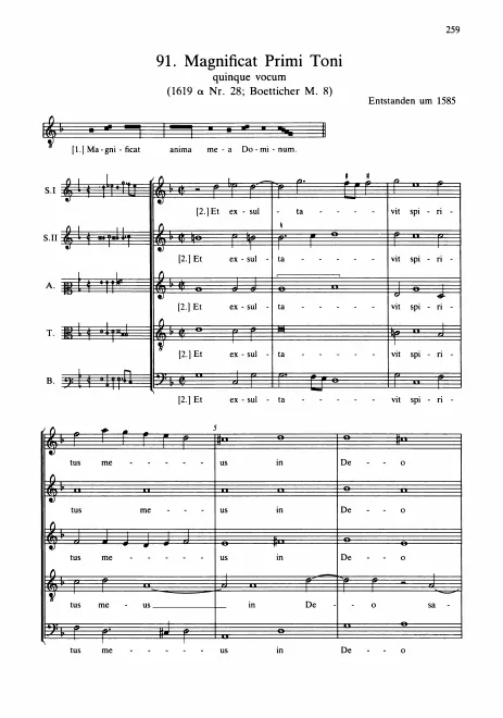 First page of Magnificat primi toni