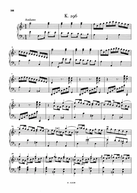 First page of Keyboard Sonata in F major