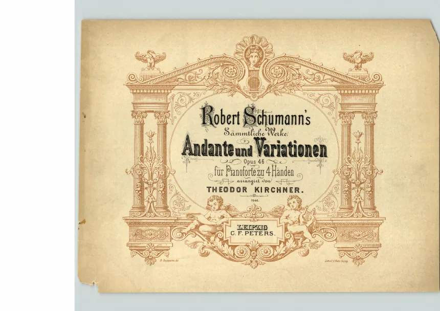 First page of Andante und Variationen für zwei pianoforte