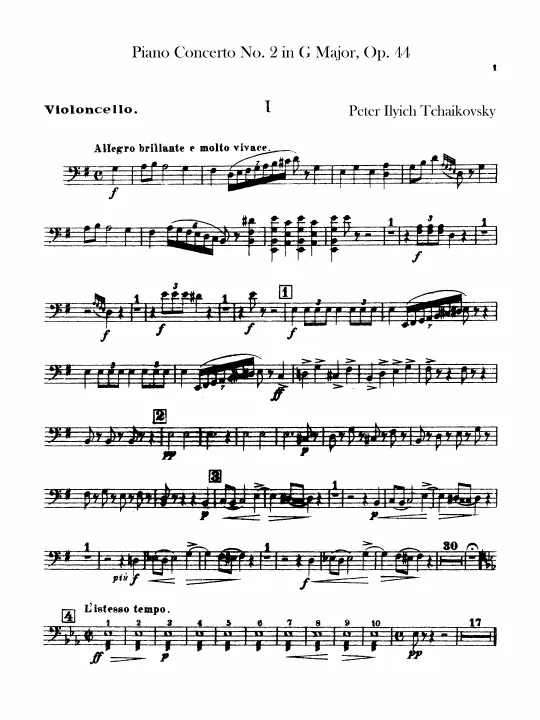 First page of Piano Concerto No.2