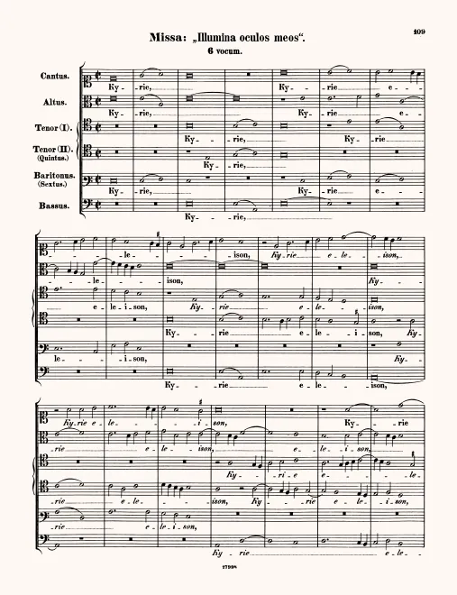 First page of Missa Illumina meos oculos