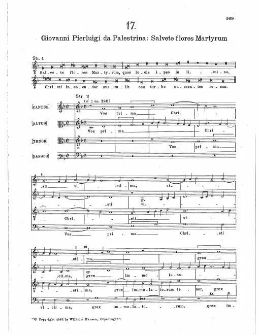 First page of Salvete flores Martyrum
