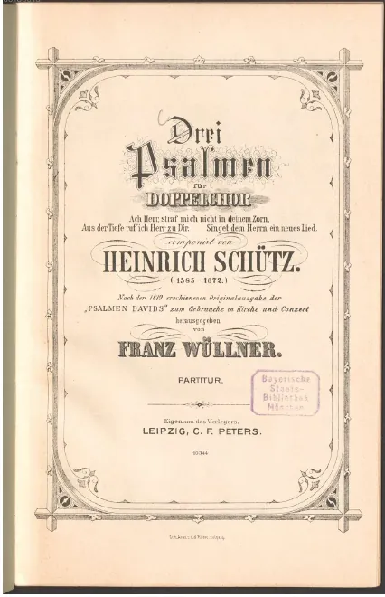 First page of Aus der Tiefe, SWV 25