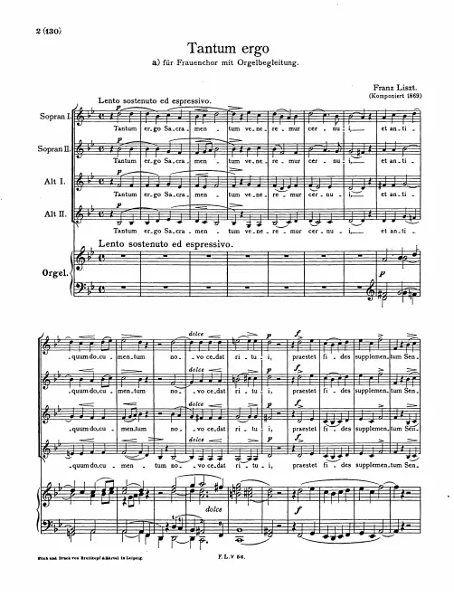 First page of Tantum ergo