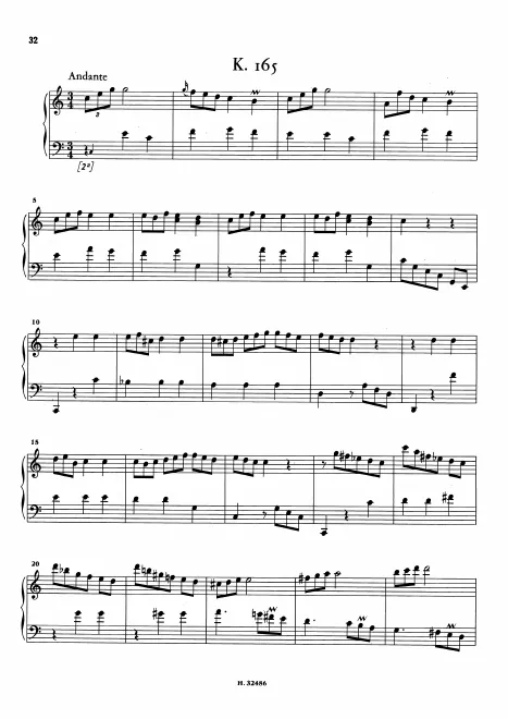 First page of Keyboard Sonata in C major