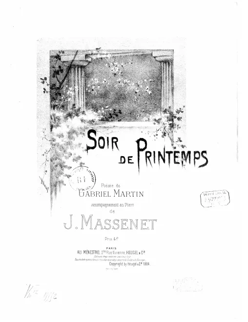 First page of Soir de printemps