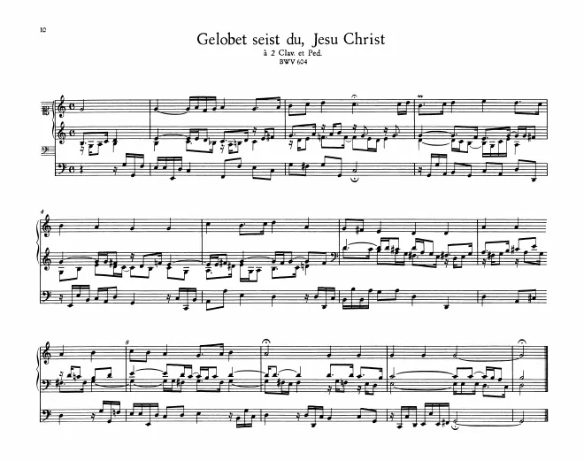 First page of Gelobet seist du, Jesu Christ