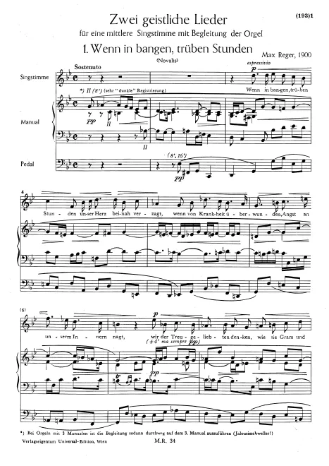First page of 2 Geistliche Lieder
