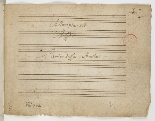 First page of Missa Assumpta est Maria