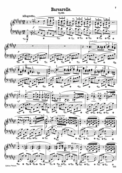 First page of Barcarolle