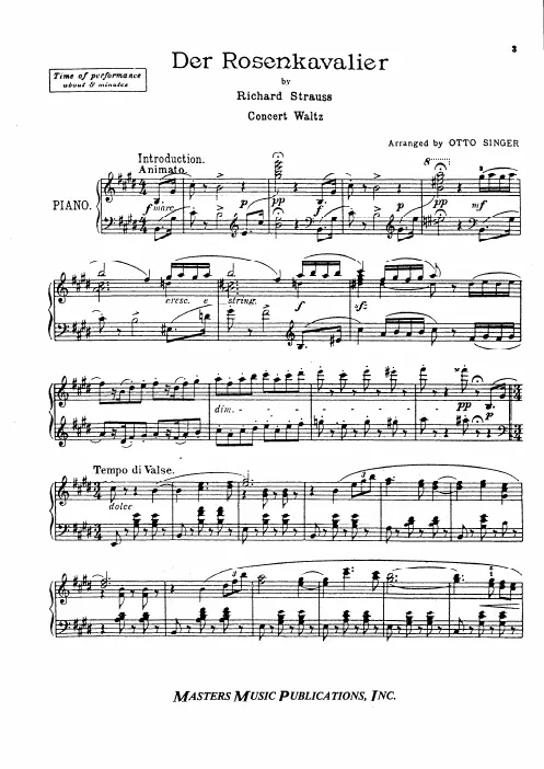 First page of Der Rosenkavalier