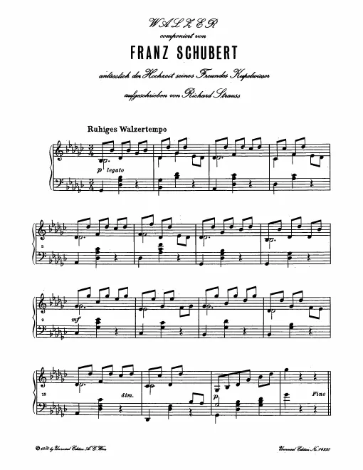 First page of Waltz in G-flat major