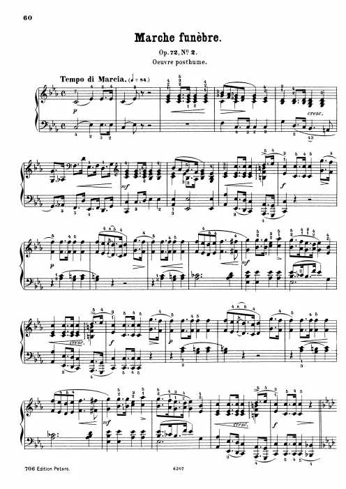 First page of Marche funèbre