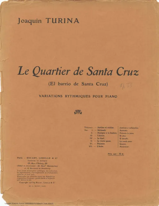 First page of El barrio de Santa Cruz