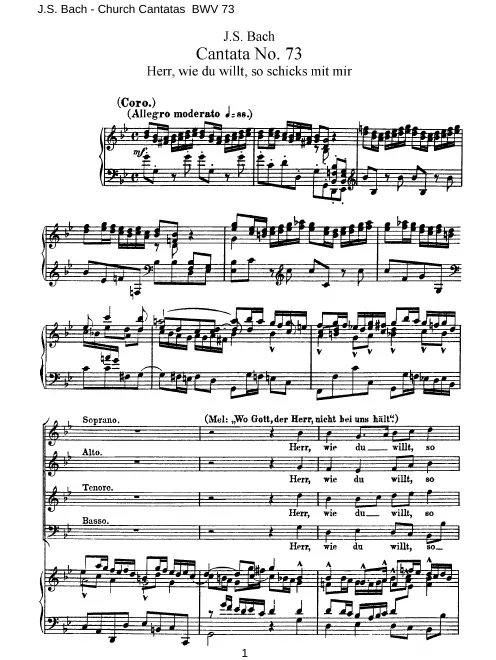 First page of Herr, wie du willt, so schick’s mit mir