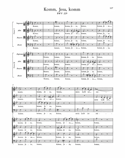 First page of Komm, Jesu, komm