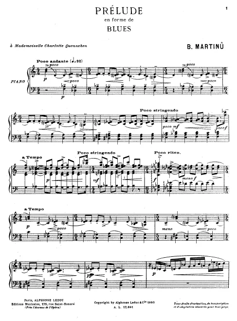 First page of Huit Préludes