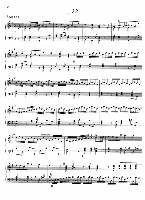 First page of Sonata in G major