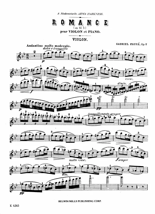 First page of Romance