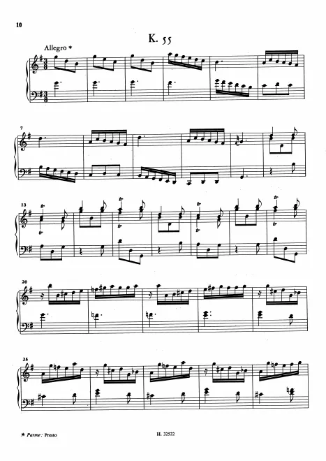 First page of Keyboard Sonata in G major