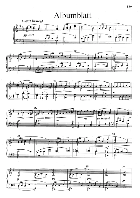 First page of Albumblatt