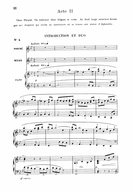 First page of Phryné: opéra-comique en deux actes