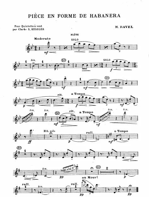 First page of Vocalise-étude en forme de Habanera