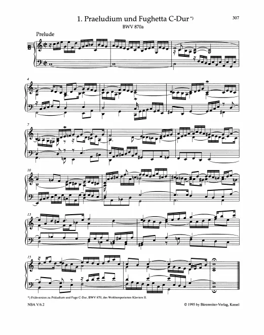 First page of 5 Preludes and Fughettas